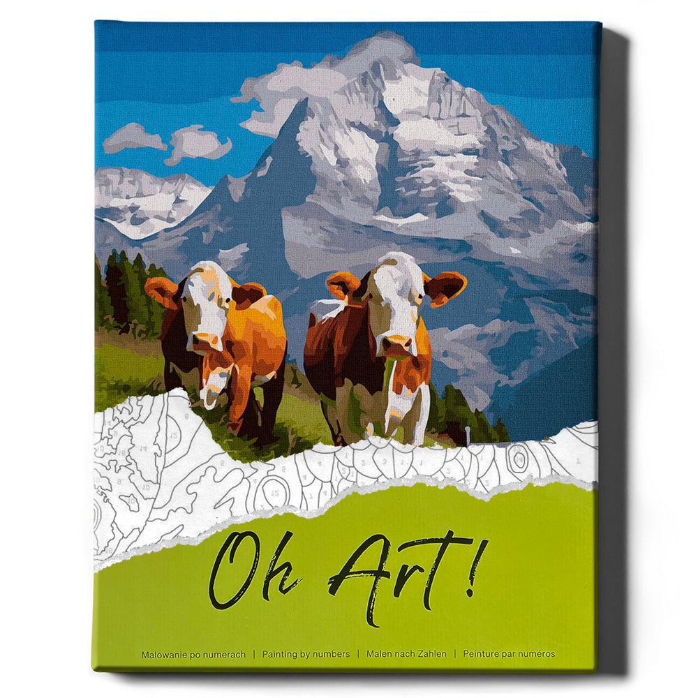 Painting by numbers - Swiss cows