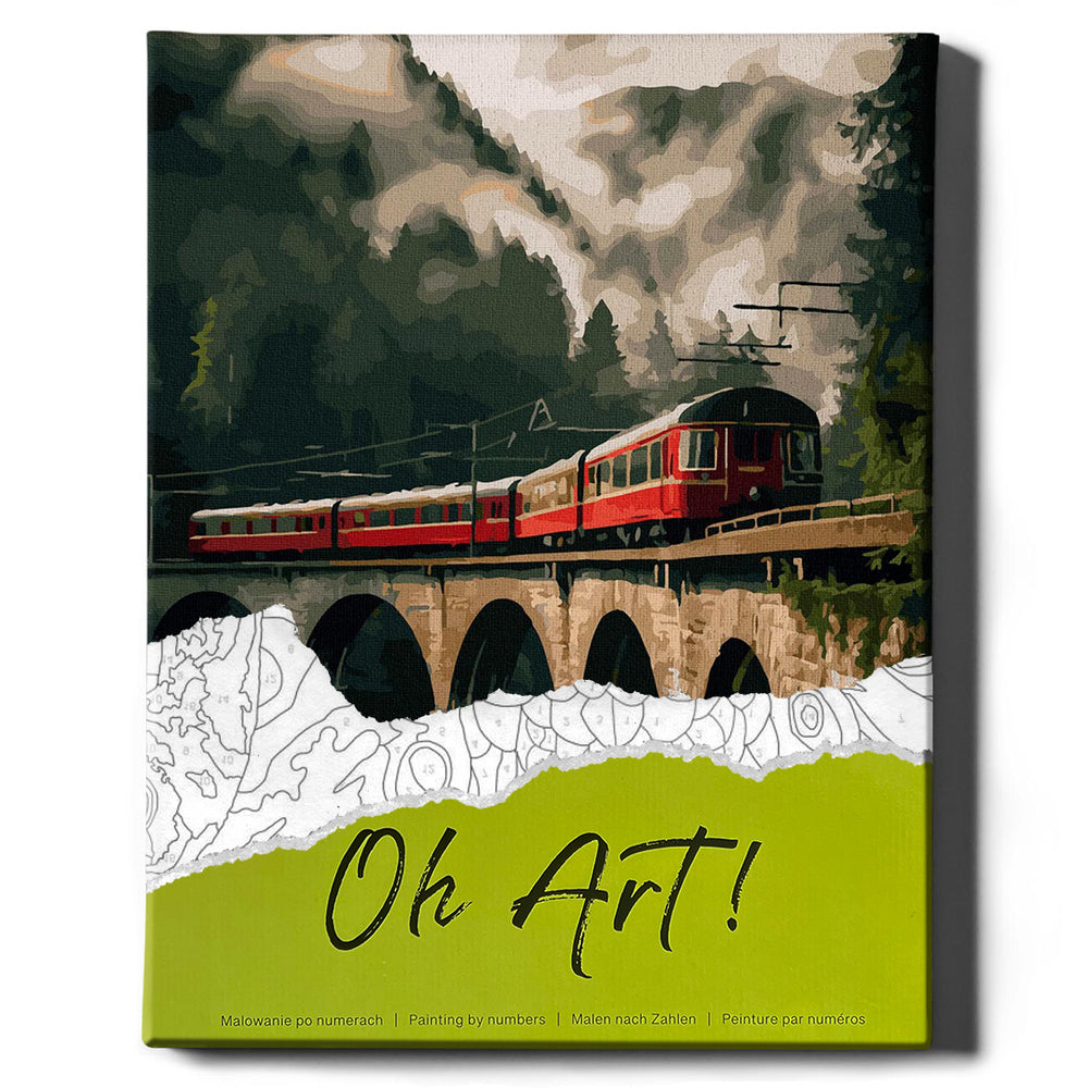 Painting by numbers - Swiss train