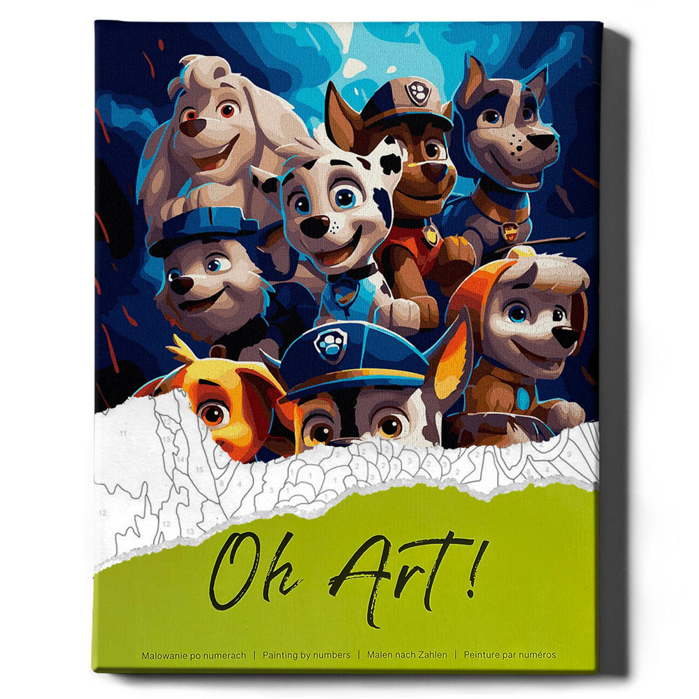 Painting by numbers - Paw Patrol