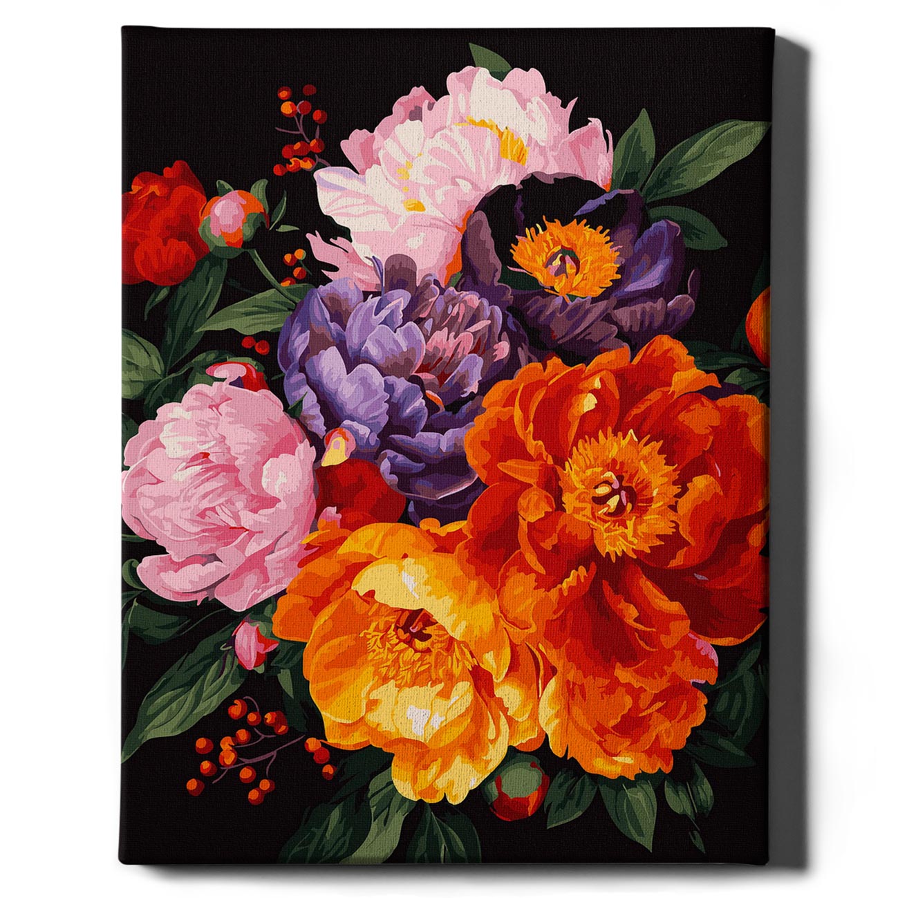 Painting by numbers - Bouquet of peonies