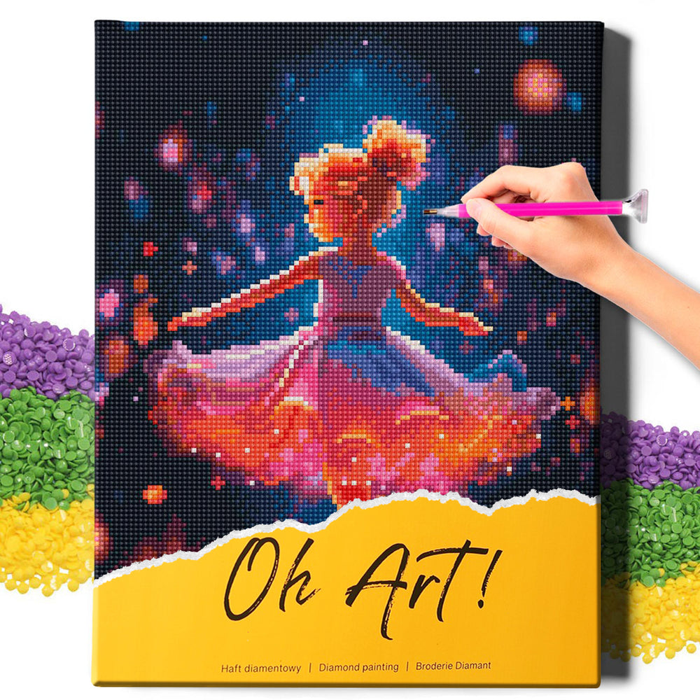 
                      
                        5D Diamond Schilderijenset 30x40 met lijst - Danser op podium
                      
                    