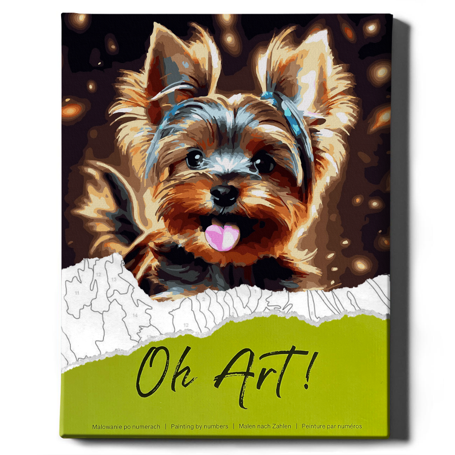 Schilderen op nummer - Happy Yorkshire Terrier