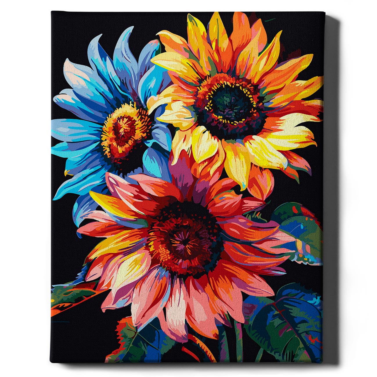 Painting by numbers - Bright sunflowers