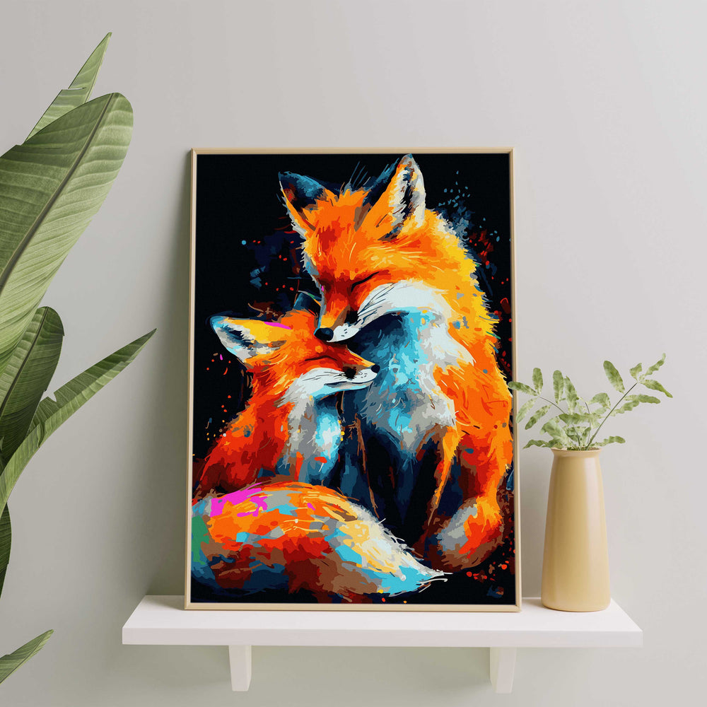 
                      
                        Painting by numbers - Colorful foxes
                      
                    