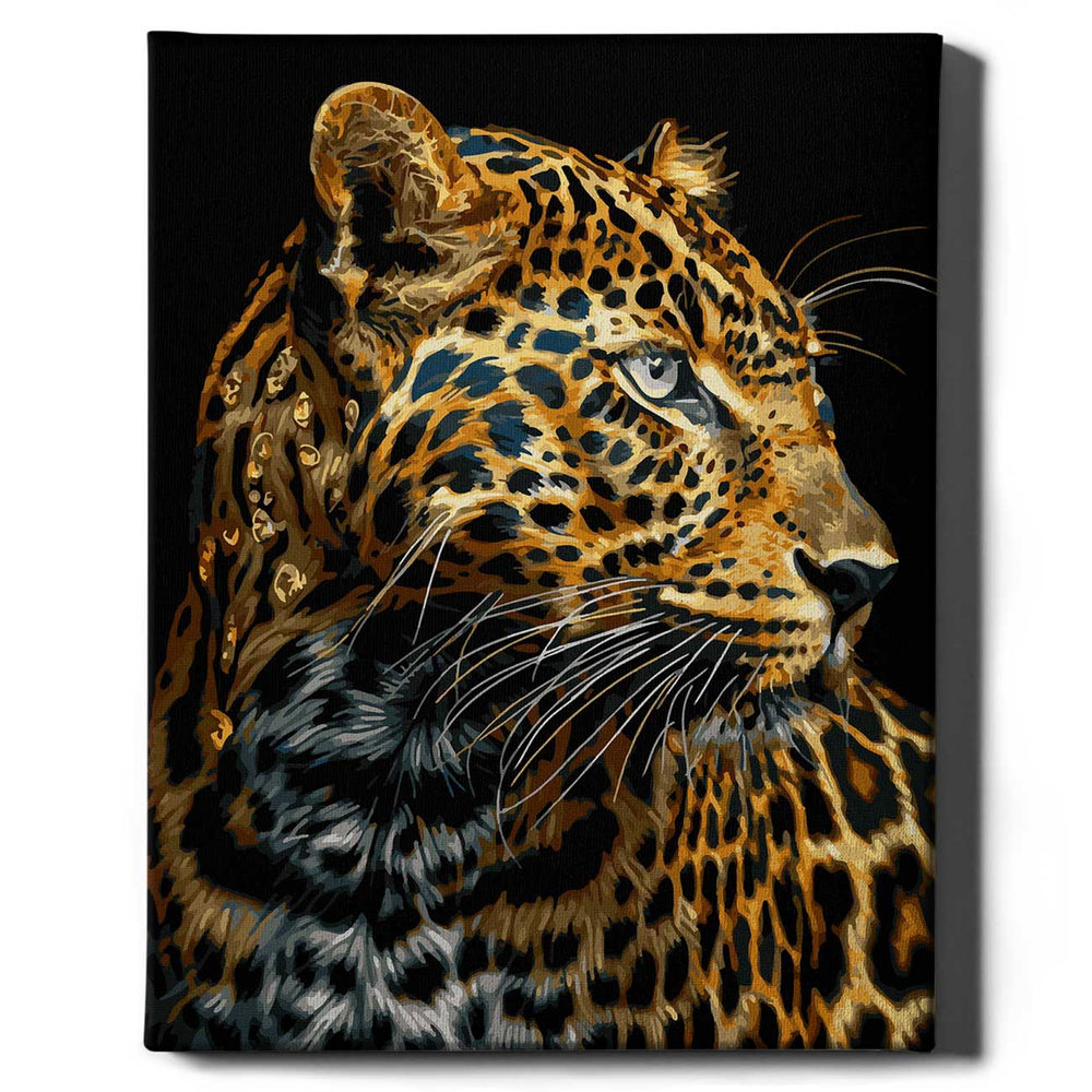 Painting by numbers - Leopard with blue eyes