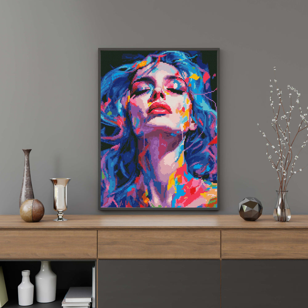 
                      
                        5D Diamond Schilderijenset 40x50 met lijst - Meisje met blauw haar
                      
                    