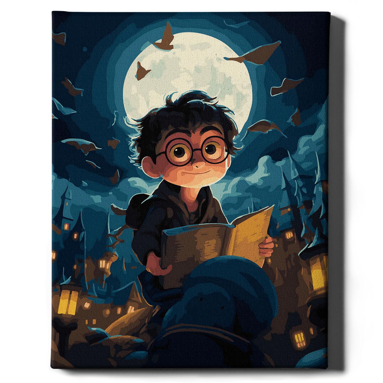 Schilderen voor cijfers - Harry Potter met een magisch boek