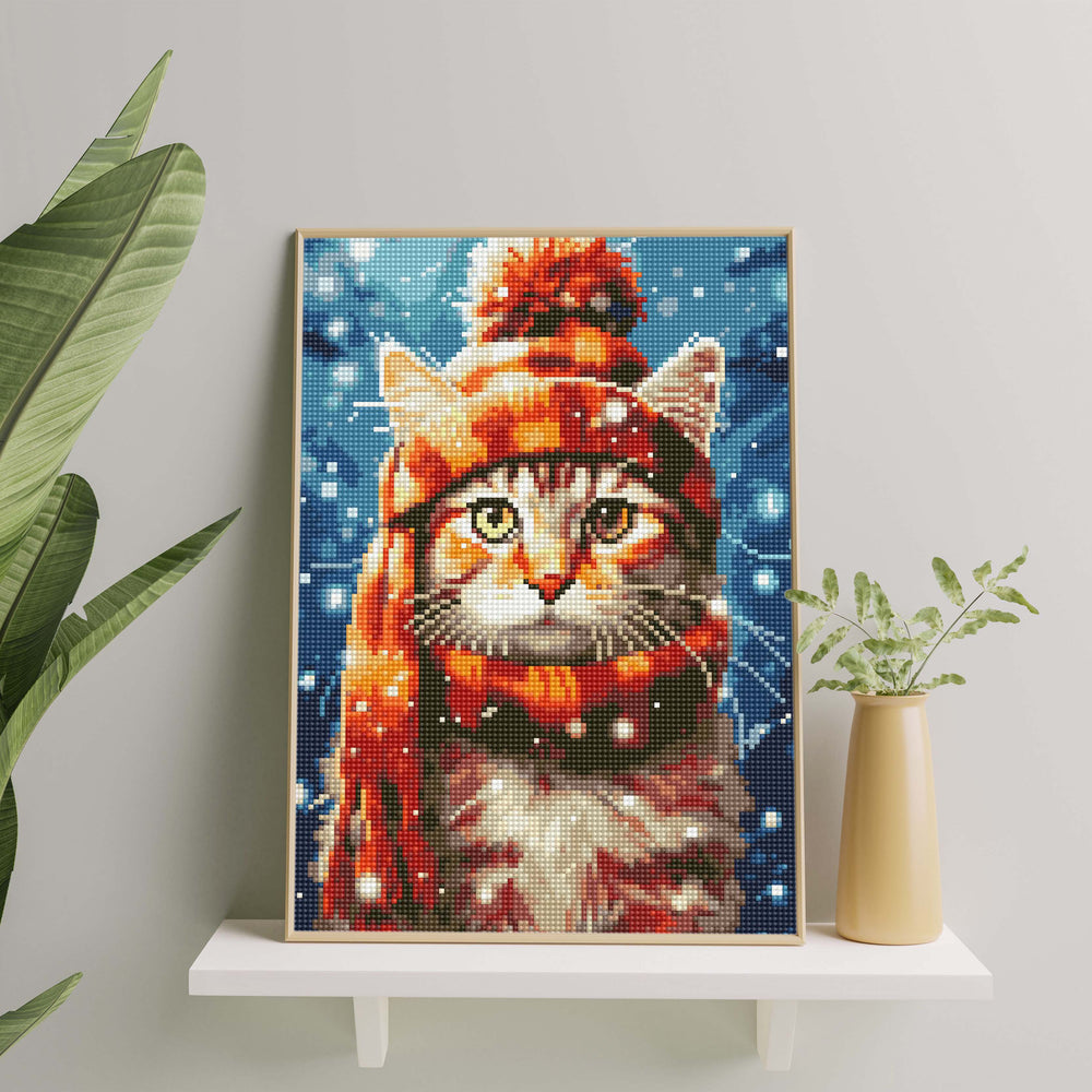 
                      
                        5D Diamond Schilderijenset 30x40 met lijst - Kitten met muts
                      
                    