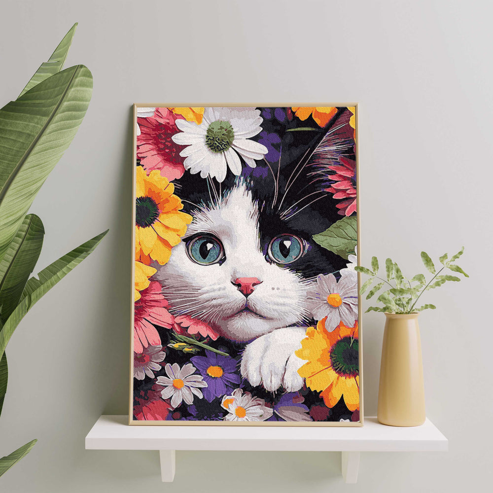 
                      
                        Painting by numbers - Kitten in the flowers
                      
                    