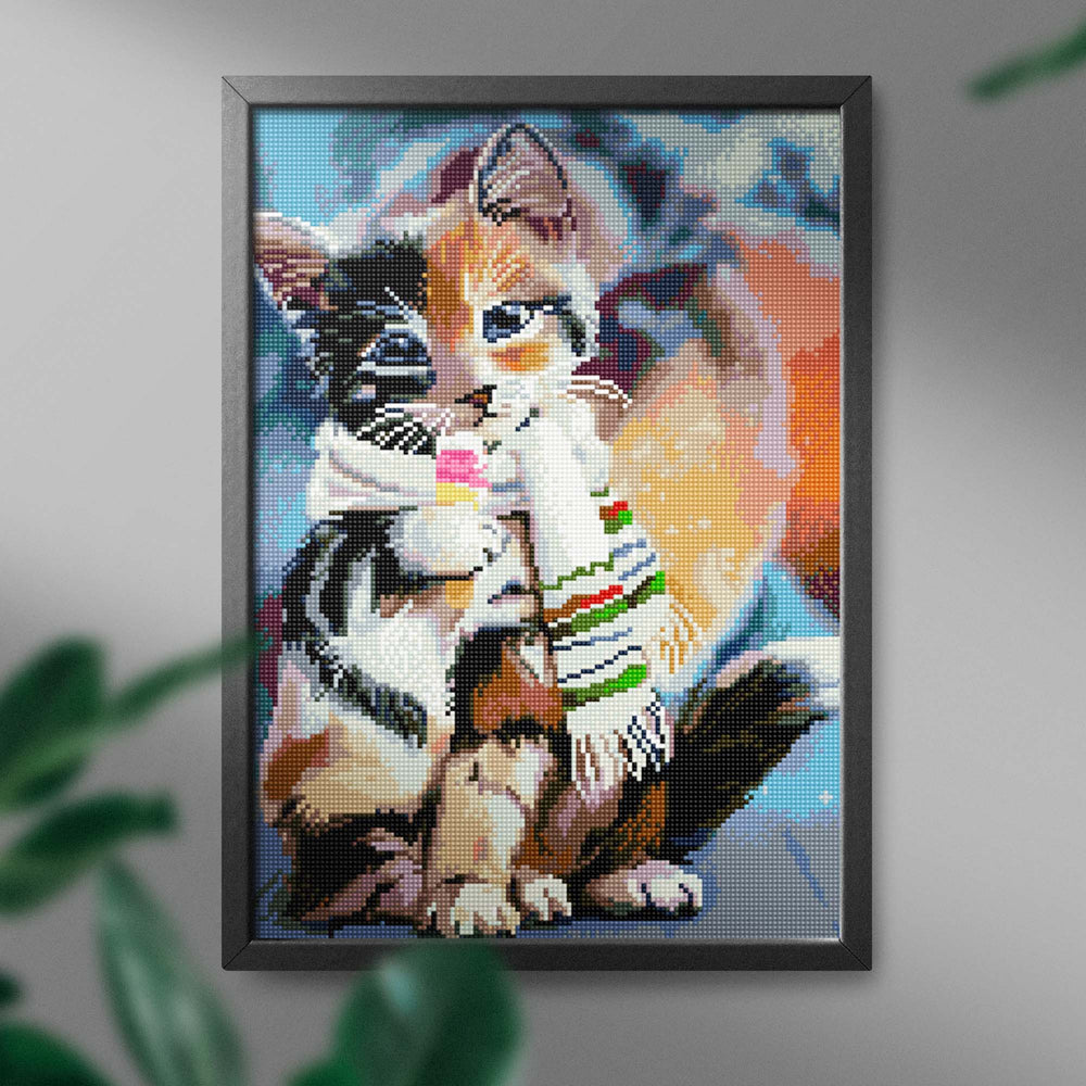 
                      
                        5D Diamond Schilderijenset 40x50 met lijst - Kitten met sjaal
                      
                    