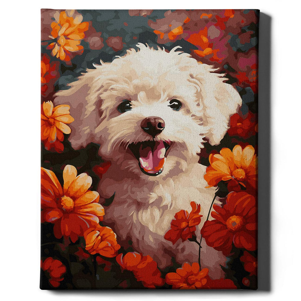 
                      
                        Painting by numbers - Dog in flowers
                      
                    