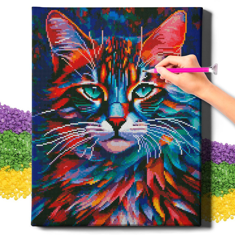 
                      
                        5D Diamond Schilderijenset 40x50 met Frame - Veelkleurige Kat
                      
                    