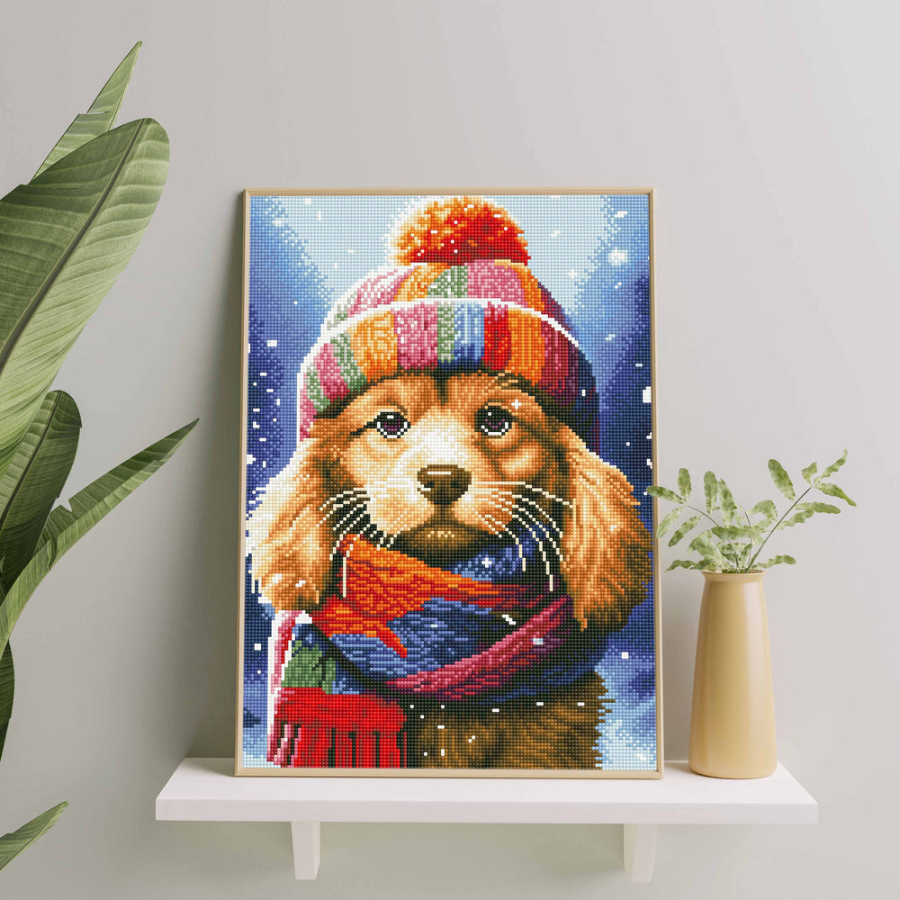 
                      
                        5D Diamond Schilderijenset 40x50 met lijst - Puppy met muts
                      
                    