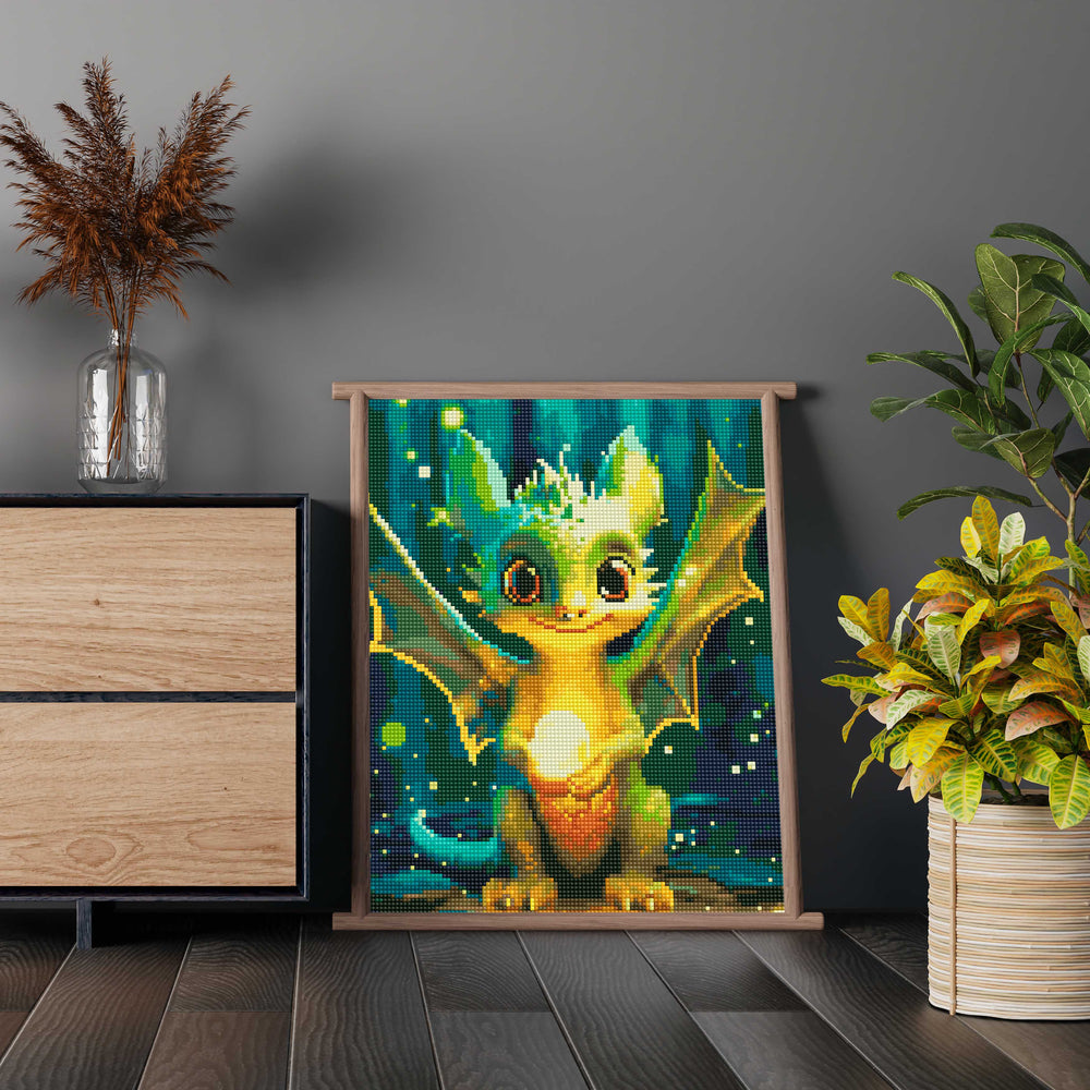 
                      
                        5D Diamond Schilderijenset 30x40 met lijst - Groene draak
                      
                    